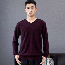 Load image into Gallery viewer, LHZSYY Spring New Men&#39;s 100% Pure Cashmere Sweater Casual Warm V-neck Bottoming Shirt 2019Autumn Winter High-Grade Knit Pullover