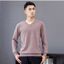 Load image into Gallery viewer, LHZSYY Spring New Men&#39;s 100% Pure Cashmere Sweater Casual Warm V-neck Bottoming Shirt 2019Autumn Winter High-Grade Knit Pullover
