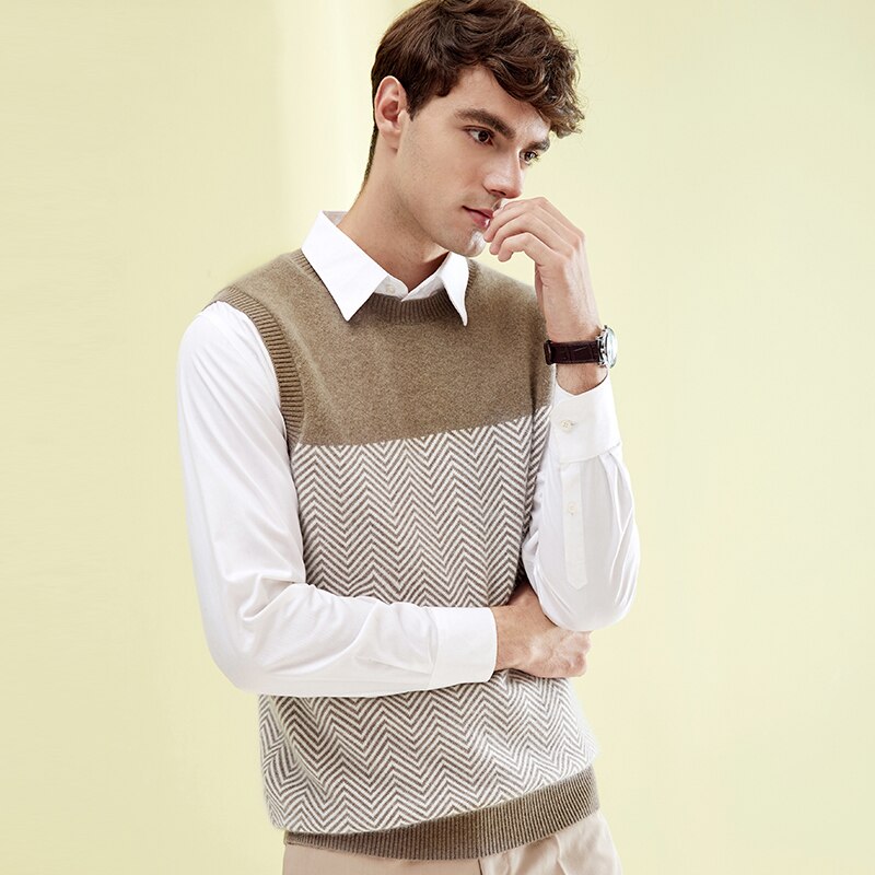 2018 New Autumn Winter Round Vest Casual Cashmere Sweater