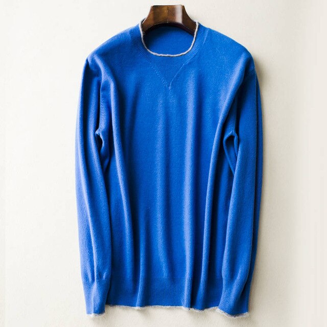 High Quality Sweater Men 100% Pure Cashmere Knitting Jumpers Hot Sale Standard Clothes Man Sweaters Oneck Male Pullover New Tops