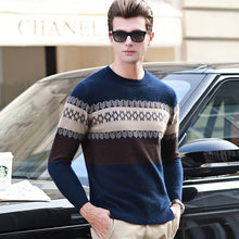 Load image into Gallery viewer, Men&#39;s fashion autumn / winter sweater Casual Striped Men O-Neck Pullovers Knitted Male Long Sleeve 2019 Mens Sweaters Knitwear