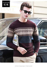 Load image into Gallery viewer, Men&#39;s fashion autumn / winter sweater Casual Striped Men O-Neck Pullovers Knitted Male Long Sleeve 2019 Mens Sweaters Knitwear