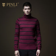Load image into Gallery viewer, Mens Knitted Sweaters Pinli Product Made Fall New Men&#39;s Cultivate Morality Color Stripe Knitting Sweater B183210217 Turtleneck