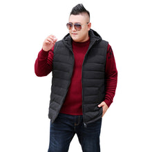 Load image into Gallery viewer, 2019 Winter New Men&#39;s Large size XL-9XL 10XL Casual Warm Vest Fashion Loose Hooded Warm Black vBest With Sweater