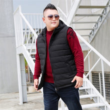 Load image into Gallery viewer, 2019 Winter New Men&#39;s Large size XL-9XL 10XL Casual Warm Vest Fashion Loose Hooded Warm Black vBest With Sweater