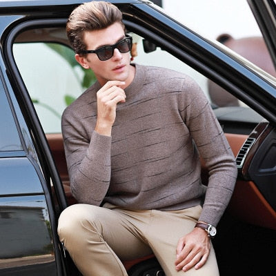 2019 New genuine cashmere sweater men pure 100% cashmere sweater pullovers sweater free shipping