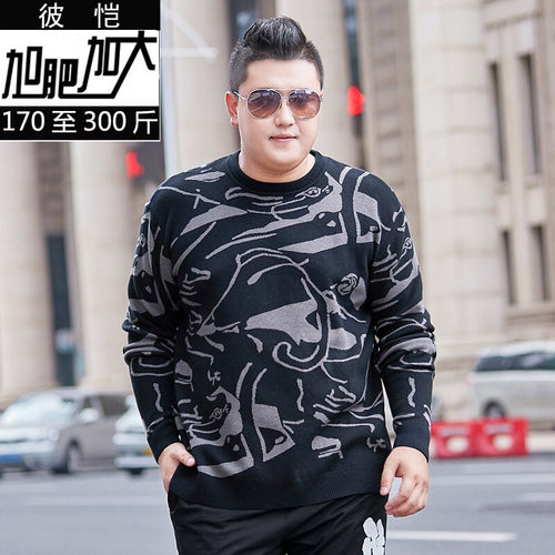 Big 10XL 8XL 6XL designer pullover plaid men sweater dress thick winter warm jersey knitted sweaters mens wear slim fit knitwear