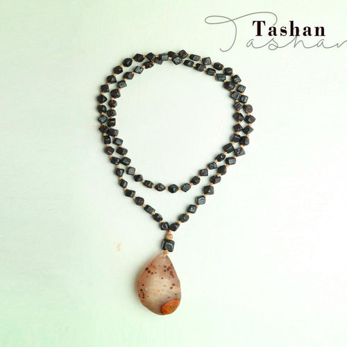 National wind retro stone 2019 New Necklace pendant Men and women simple handmade Natural jewelry gift creative Sweater chain