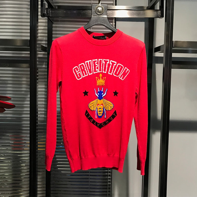 WD1023 Fashion Men's Sweaters 2019 Runway Luxury Brand European Design party style Men's Clothing