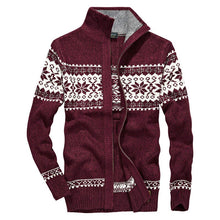 Load image into Gallery viewer, 2018 New Arrival Wide Striped Cardigan Sweaters Casual Fashion Cargo Military Style Long Sleeve Patchwork Retro Sweaters