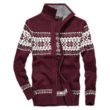 Load image into Gallery viewer, 2018 New Arrival Wide Striped Cardigan Sweaters Casual Fashion Cargo Military Style Long Sleeve Patchwork Retro Sweaters