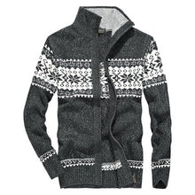 Load image into Gallery viewer, 2018 New Arrival Wide Striped Cardigan Sweaters Casual Fashion Cargo Military Style Long Sleeve Patchwork Retro Sweaters