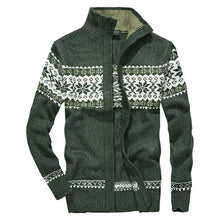 Load image into Gallery viewer, 2018 New Arrival Wide Striped Cardigan Sweaters Casual Fashion Cargo Military Style Long Sleeve Patchwork Retro Sweaters