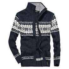 Load image into Gallery viewer, 2018 New Arrival Wide Striped Cardigan Sweaters Casual Fashion Cargo Military Style Long Sleeve Patchwork Retro Sweaters