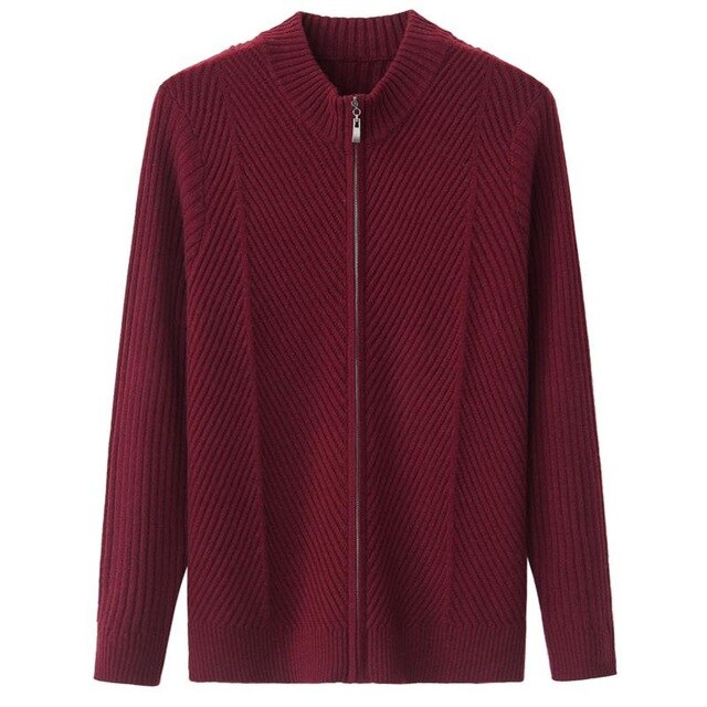 New high quality luxury Men Knitted 100%Cashmere coat Cardigan Thickening mens Fashionable Casual Warm Sweater plus size M-4XL