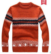 Load image into Gallery viewer, 2018 winter youth trend Korean men&#39;s new men&#39;s round neck striped sweater thick warm sweater Free Shipping