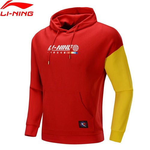 Li-Ning Men The Trend Knit Sweater Long Sleeve Hoodie Regular Fit 63% Cotton 37% Polyester LiNing Sports Tops AWDP613 COND19