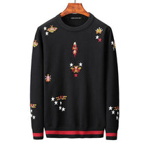 Load image into Gallery viewer, Seestern brand new men&#39;s sweater jacquard star bee crown Dragonfly rocket pattern fashion autumn winter thick high-quality warm