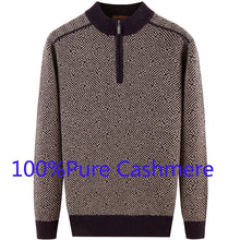 Load image into Gallery viewer, 100% Pure Cashmere Sweaters Men&#39;s High Quality Products Zipper In Autumn And Winter Very Large Size S M L XL XXL XXXL 4XL 5XL