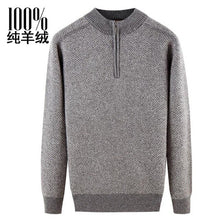 Load image into Gallery viewer, 100% Pure Cashmere Sweaters Men&#39;s High Quality Products Zipper In Autumn And Winter Very Large Size S M L XL XXL XXXL 4XL 5XL