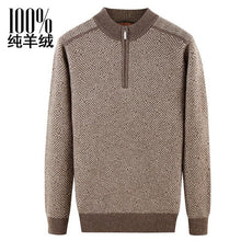 Load image into Gallery viewer, 100% Pure Cashmere Sweaters Men&#39;s High Quality Products Zipper In Autumn And Winter Very Large Size S M L XL XXL XXXL 4XL 5XL