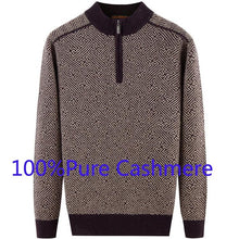 Load image into Gallery viewer, 100% Pure Cashmere Sweaters Men&#39;s High Quality Products Zipper In Autumn And Winter Very Large Size S M L XL XXL XXXL 4XL 5XL