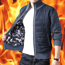 Load image into Gallery viewer, 2019 New Autumn Winter Men&#39;s Thick Sweater Coat Male Parkas Patchwork Sweatercoat Zipper Cardigans Sweater Man Jacket MZM561