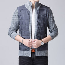 Load image into Gallery viewer, 2019 New Autumn Winter Men&#39;s Thick Sweater Coat Male Parkas Patchwork Sweatercoat Zipper Cardigans Sweater Man Jacket MZM561