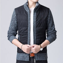 Load image into Gallery viewer, 2019 New Autumn Winter Men&#39;s Thick Sweater Coat Male Parkas Patchwork Sweatercoat Zipper Cardigans Sweater Man Jacket MZM561