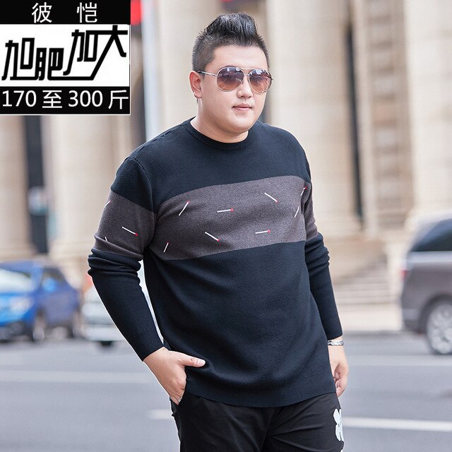 10XL 8XL 6XL Cashmere Wool Sweater Men Brand Clothing 2019 Autumn Winter New Arrival Slim Warm Sweaters O-Neck Pullover Men Top