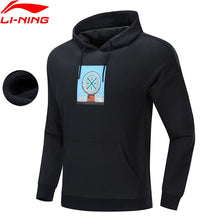 Load image into Gallery viewer, Li-Ning Men Wade Series Po Knit Hoodie Winter WARM SHELL Fleece 72% Cotton 28% Polyester LiNing Sports Sweater AWDP583 MWW1617