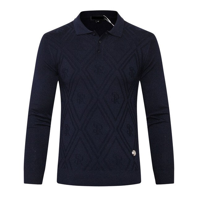 TACE&SHARK Billionaire Sweater wool men's 2018 new style fashion argyle pattern high fabric fitness wool M-5XL free shipping