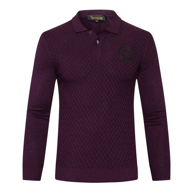 TACE&SHARK Billionaire Sweater wool men's 2018 new style comfort embroidery solid color pop leisure wool M-5XL free shipping