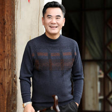 Load image into Gallery viewer, new arrival fashion Winter Elderly People Pure Sweaters Loose Wears Warm Father O-neck Pullovers Thick high quality size S-2XL