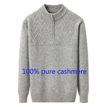 Load image into Gallery viewer, 2019 new arrival fashion Cashmere Sweater Autumn Winter Men Thick Large Loose Knitted Zipper O-neck Casual plus size S-3XL4XL5XL