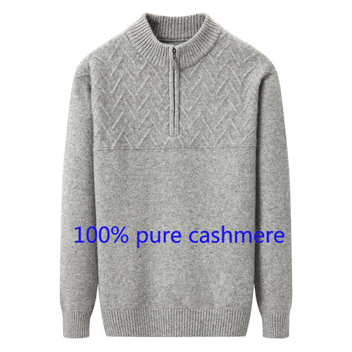 2019 new arrival fashion Cashmere Sweater Autumn Winter Men Thick Large Loose Knitted Zipper O-neck Casual plus size S-3XL4XL5XL