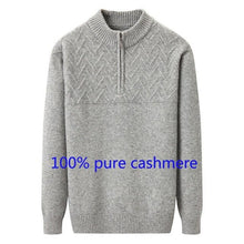 Load image into Gallery viewer, 2019 new arrival fashion Cashmere Sweater Autumn Winter Men Thick Large Loose Knitted Zipper O-neck Casual plus size S-3XL4XL5XL