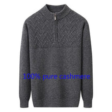 Load image into Gallery viewer, 2019 new arrival fashion Cashmere Sweater Autumn Winter Men Thick Large Loose Knitted Zipper O-neck Casual plus size S-3XL4XL5XL