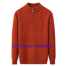 Load image into Gallery viewer, 2019 new arrival fashion Cashmere Sweater Autumn Winter Men Thick Large Loose Knitted Zipper O-neck Casual plus size S-3XL4XL5XL