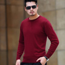 Load image into Gallery viewer, Men Sweaters 100% Pure Cashmere Knitted Pullovers High Quality Oneck Jumpers Man Standard Clothes 6Colors Male Cashmere Knitwear