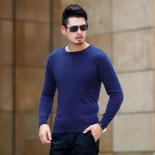 Load image into Gallery viewer, Men Sweaters 100% Pure Cashmere Knitted Pullovers High Quality Oneck Jumpers Man Standard Clothes 6Colors Male Cashmere Knitwear