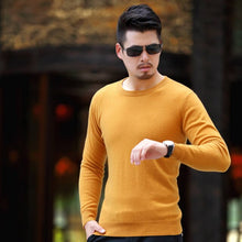 Load image into Gallery viewer, Men Sweaters 100% Pure Cashmere Knitted Pullovers High Quality Oneck Jumpers Man Standard Clothes 6Colors Male Cashmere Knitwear