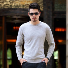 Load image into Gallery viewer, Men Sweaters 100% Pure Cashmere Knitted Pullovers High Quality Oneck Jumpers Man Standard Clothes 6Colors Male Cashmere Knitwear