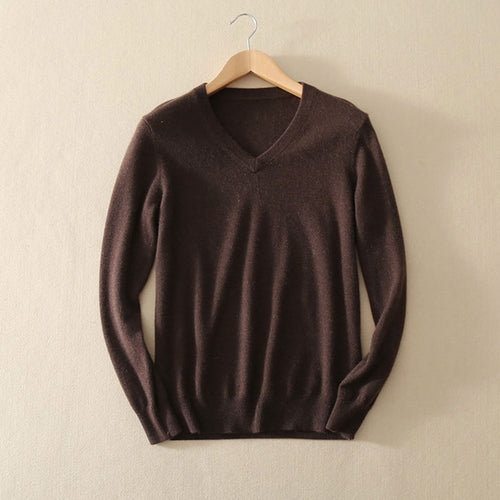 New Fashion 100% Pure Cashmere Autumn Pullovers Sweater Men V Neck Long Sleeves Knitted Male Jumper Casual Free Shipping