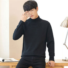 Load image into Gallery viewer, 2019 New Winter Fashion Half High Collar Men Sweater Long Sleeve Thickened Pullover Sweater Solid Slim Knitted MZM560