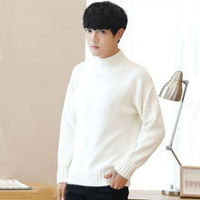 Load image into Gallery viewer, 2019 New Winter Fashion Half High Collar Men Sweater Long Sleeve Thickened Pullover Sweater Solid Slim Knitted MZM560