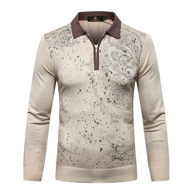 Billionaire Sweater wool men's 2018 new launching Fashion print casual comfort  high quality big size M-6XL free shipping