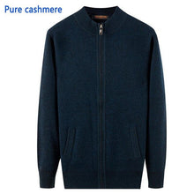 Load image into Gallery viewer, new arrival fashion Thick 100% Pure Cashmere Sweater Male Zipper Cardigan Winter Coat Casual high quality plus size XS-4XL 5XL