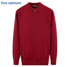 Load image into Gallery viewer, new arrival fashion Thick 100% Pure Cashmere Sweater Male Zipper Cardigan Winter Coat Casual high quality plus size XS-4XL 5XL