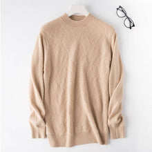 Load image into Gallery viewer, Men Sweater and Pullover 100% Pure Goat Cashmere Knitted Jumpers Man High Quality Oneck Standard Clothes 6Colors Male Sweaters